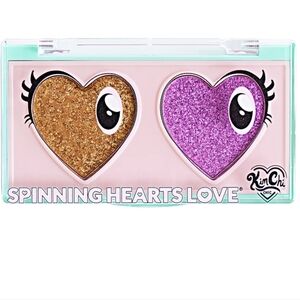 NIB Kimchi Beauty Spinning Hearts Love Glitter Eyeshadow Duo